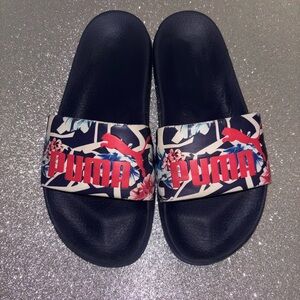 Puma Navy Floral Slides